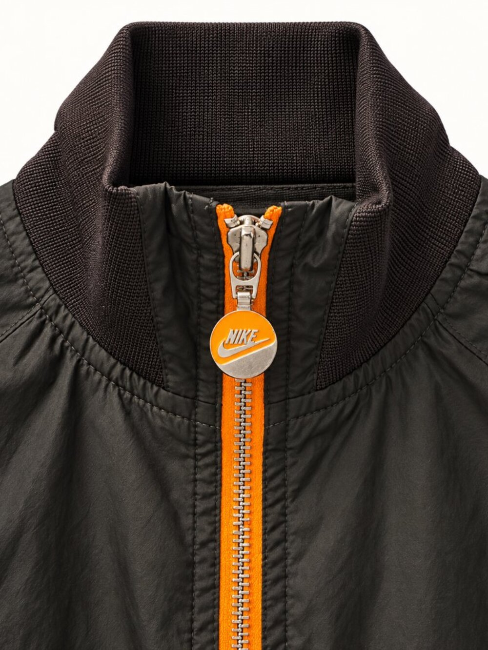 Vintage Nike Windbreaker Black Orange Retro Track Jacket